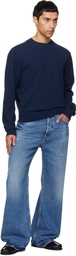Acne Studios Navy Logo Patch Sweater
