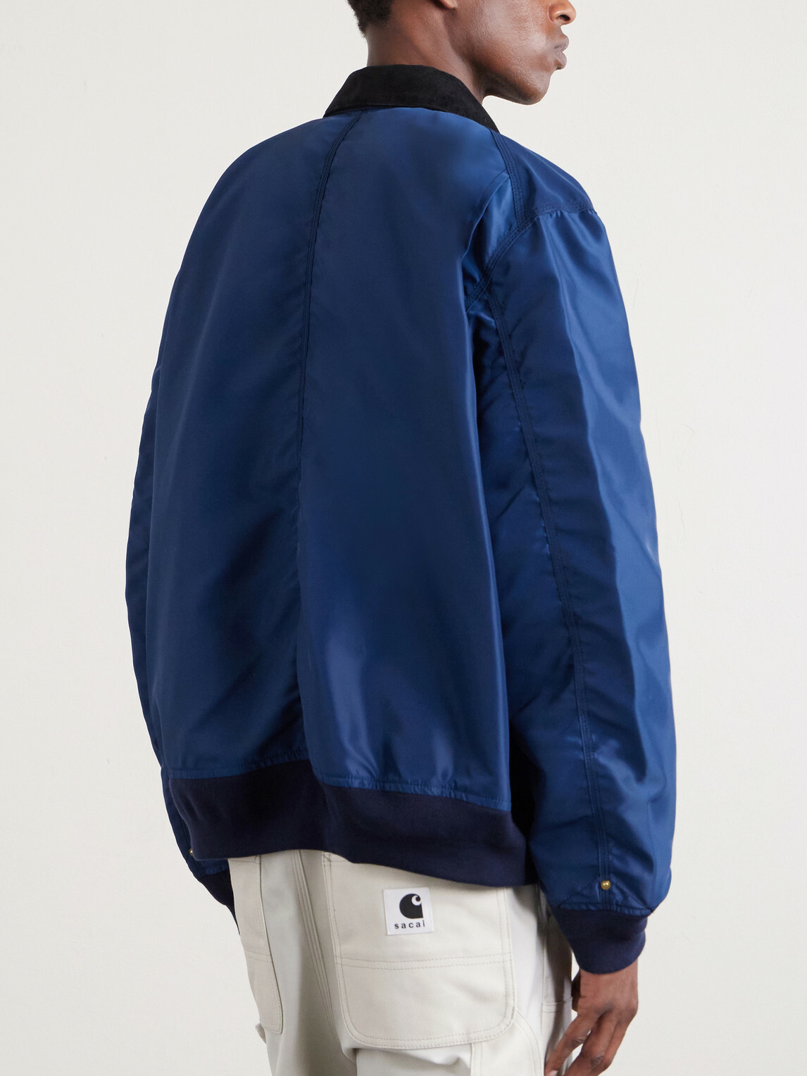 Sacai - Carhart WIP Padded Shell and Cotton-Twill Bomber Jacket - Blue