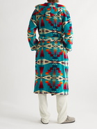 Pendleton - Cotton-Terry Jacquard Hooded Robe - Blue