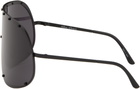 Rick Owens Black Temple Shield Sunglasses