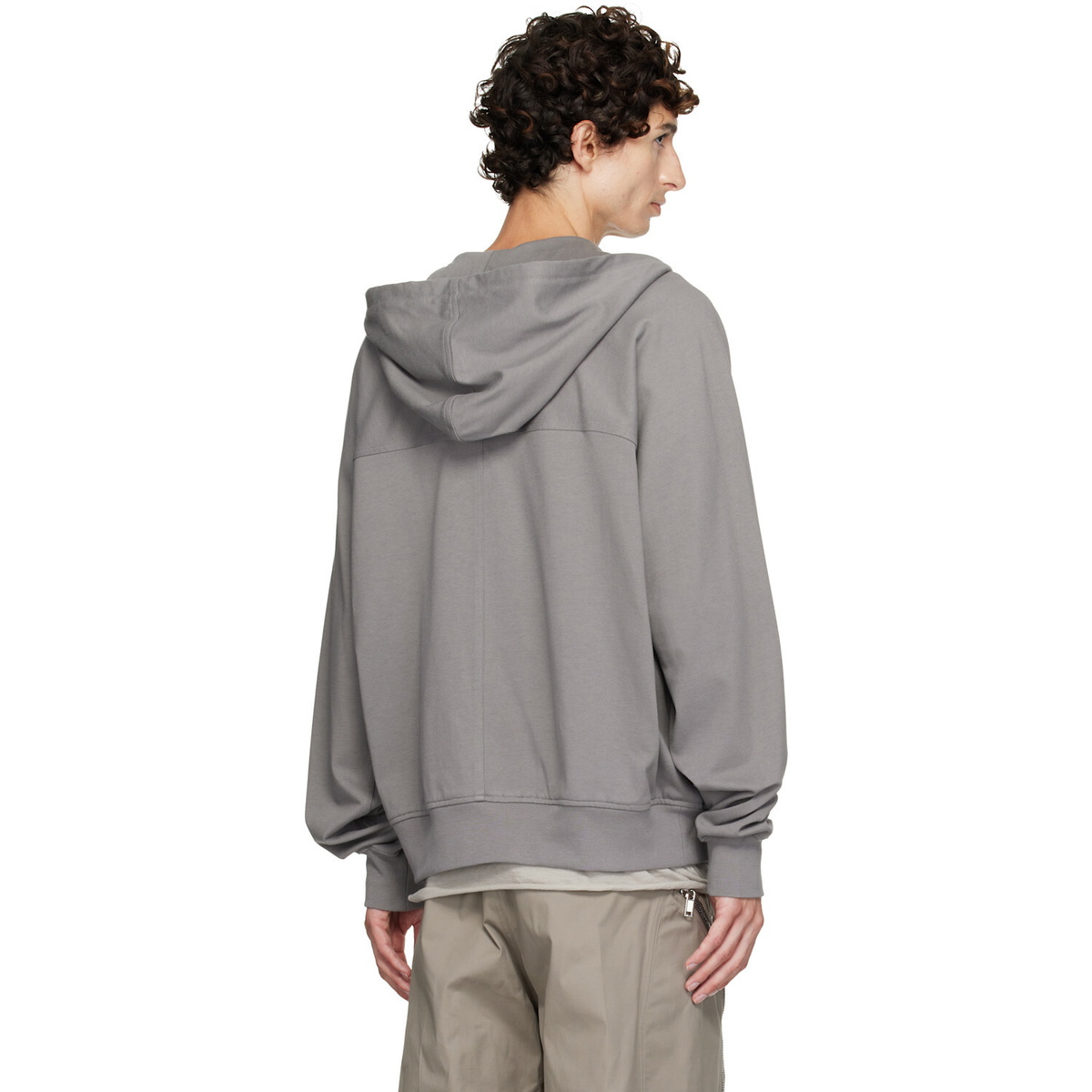Rick Owens Gray Tower Windbreaker Hoodie