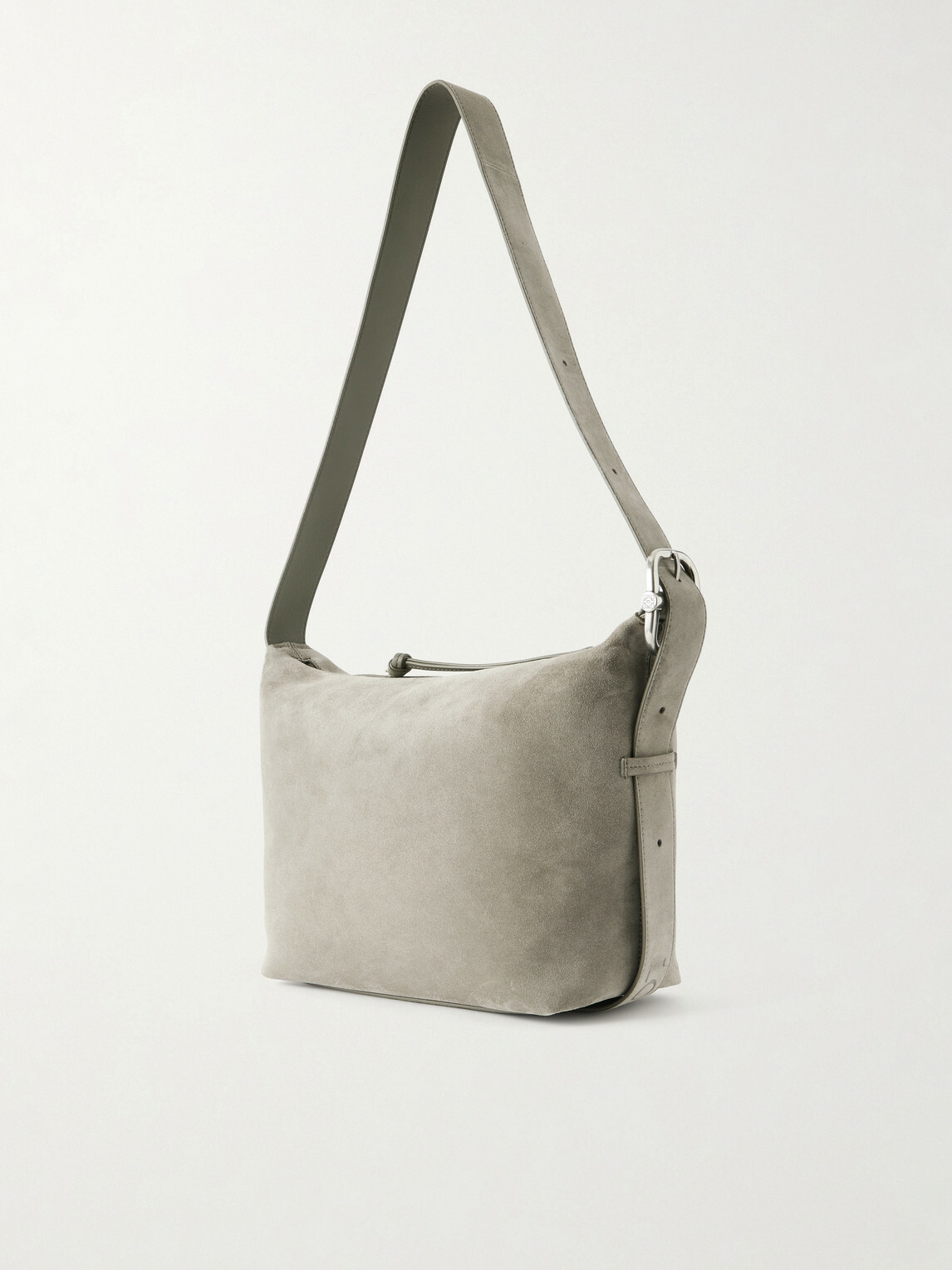 LOEWE - Loop Medium Logo-Debossed Suede Messenger Bag