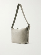 LOEWE - Loop Medium Logo-Debossed Suede Messenger Bag
