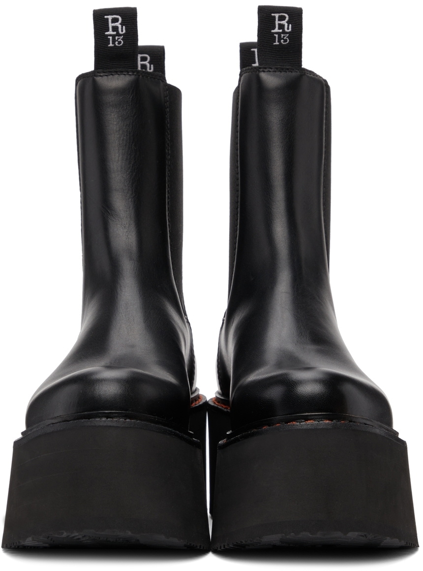 R13 Black Double Stack Chelsea Boots R13