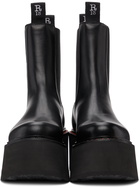 R13 Black Double Stack Chelsea Boots