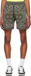 AMIRI Green Bandana Shorts