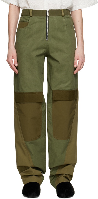 Photo: SPENCER BADU Green Paneled Trousers
