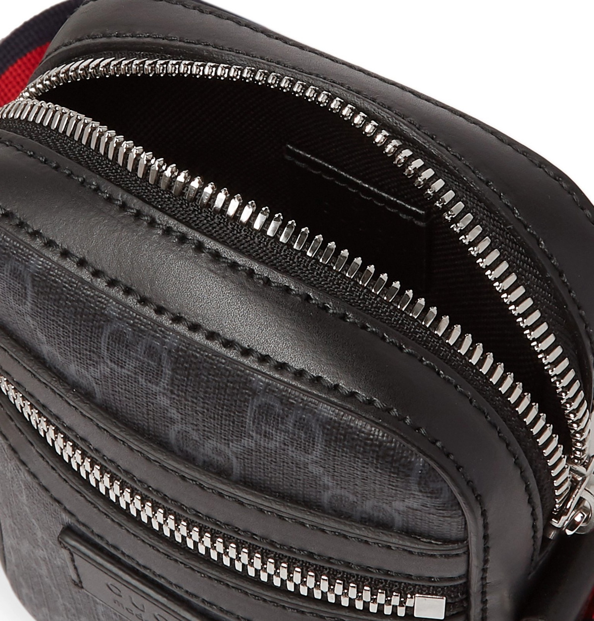 Gucci - Men - Leather-trimmed Monogrammed Coated-canvas Messenger Bag Black