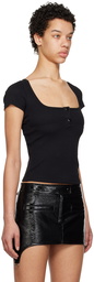 Courrèges Black Cutout T-Shirt