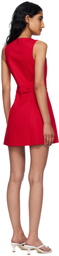 Mirror Palais Red 'La Robe en Rouge' Denim Minidress