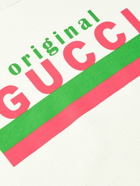 GUCCI - Logo-Print Cotton-Jersey Sweatshirt - Neutrals
