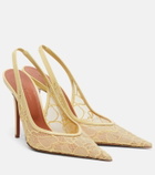 Amina Muaddi Anok lace slingback pumps