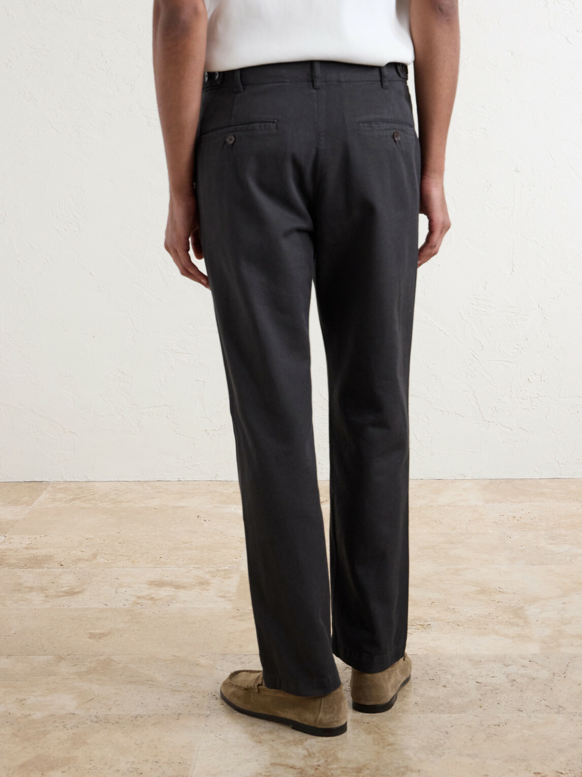 Mr P. - Daniel Tapered Pleated Cotton-Canvas Trousers - Gray