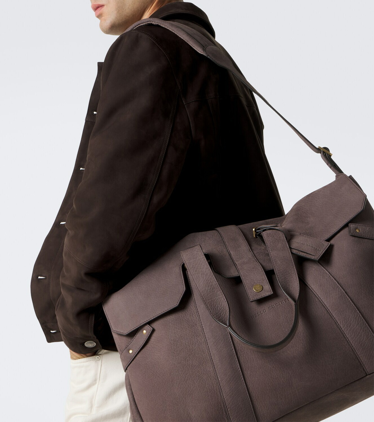 Brunello Cucinelli Leather duffel bag