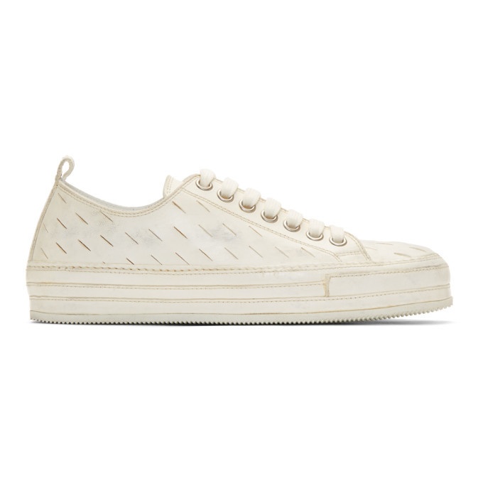 Photo: Ann Demeulemeester White Downey Washed Sneakers