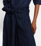 Gabriela Hearst Zivan cotton and linen denim midi skirt