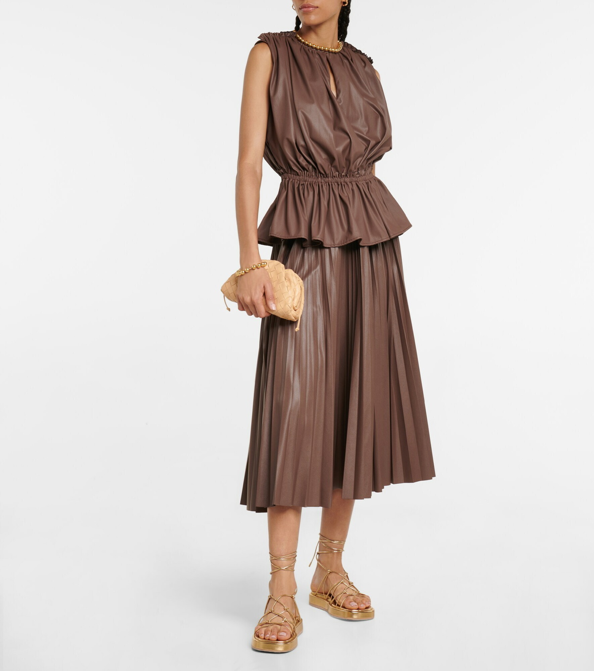 Altuzarra - Baldur pleated peplum top