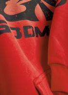 God Made Heritage Logo-print Hooded Cotton Sweatshirt Red