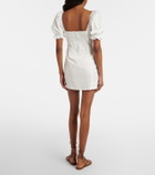 Bananhot Ligia lace-trimmed cotton minidress