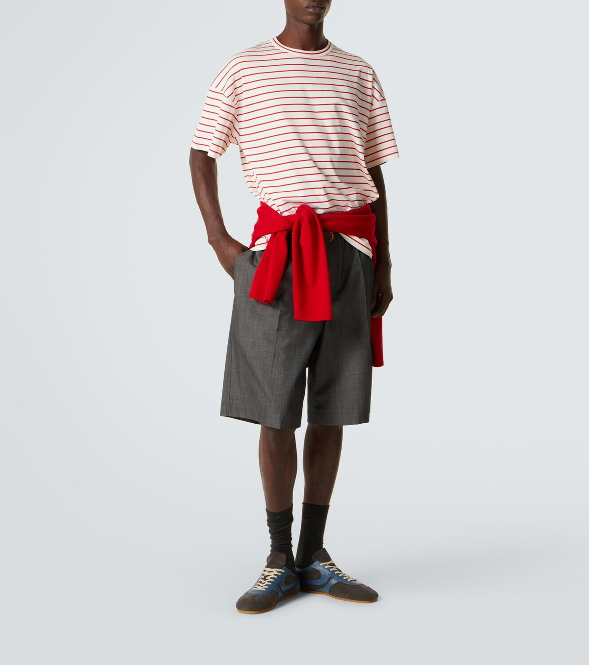 Plan C Striped cotton T-shirt