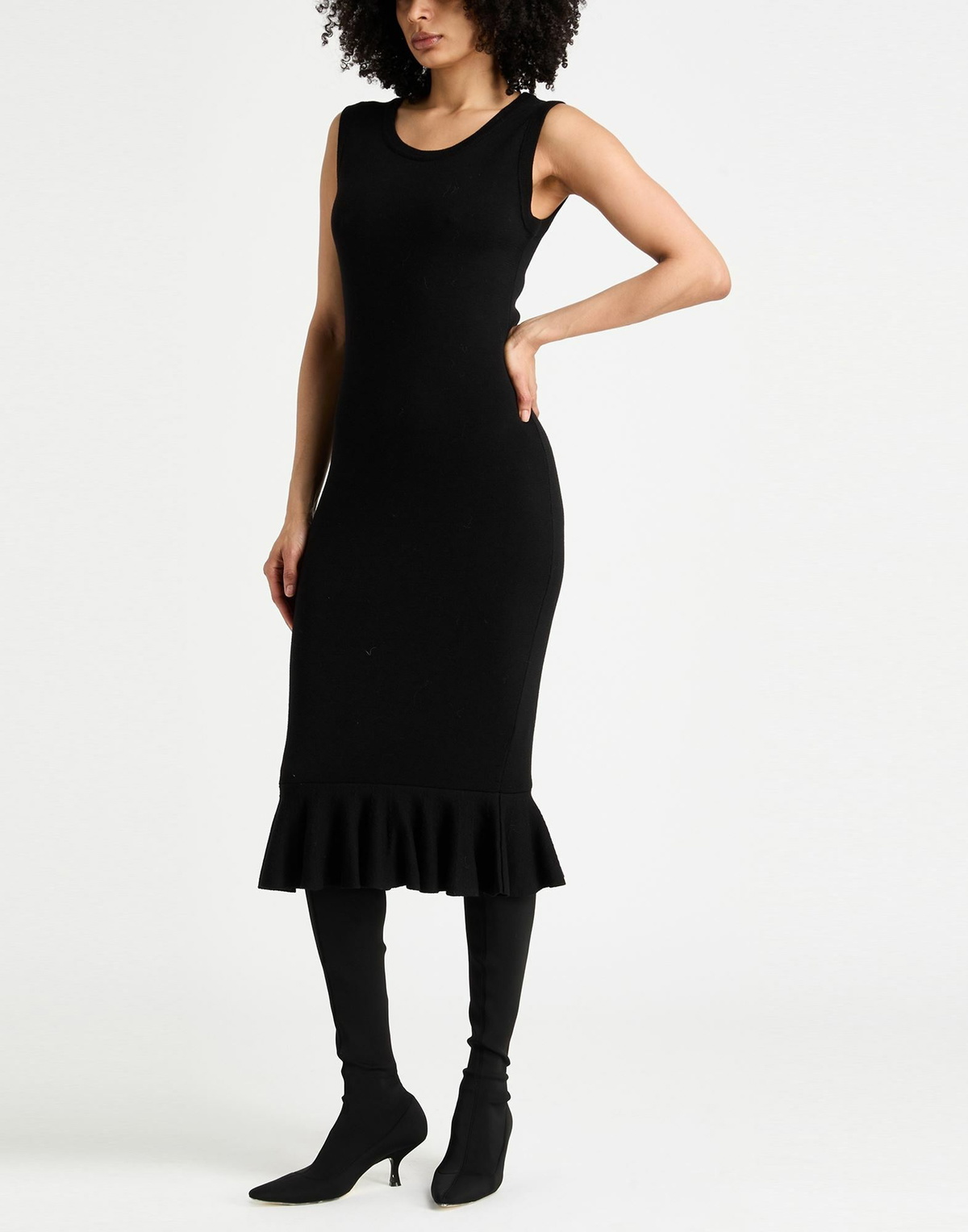 Jucca Womens Midi dress in Black