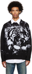 Just Cavalli Black Jacquard Sweater