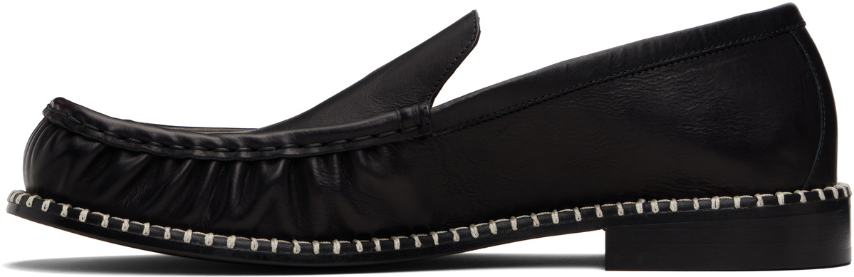 Dries Van Noten Black Leather Loafers