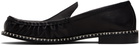 Dries Van Noten Black Leather Loafers