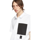 Neil Barrett White Black Pocket Short Sleeve Shirt