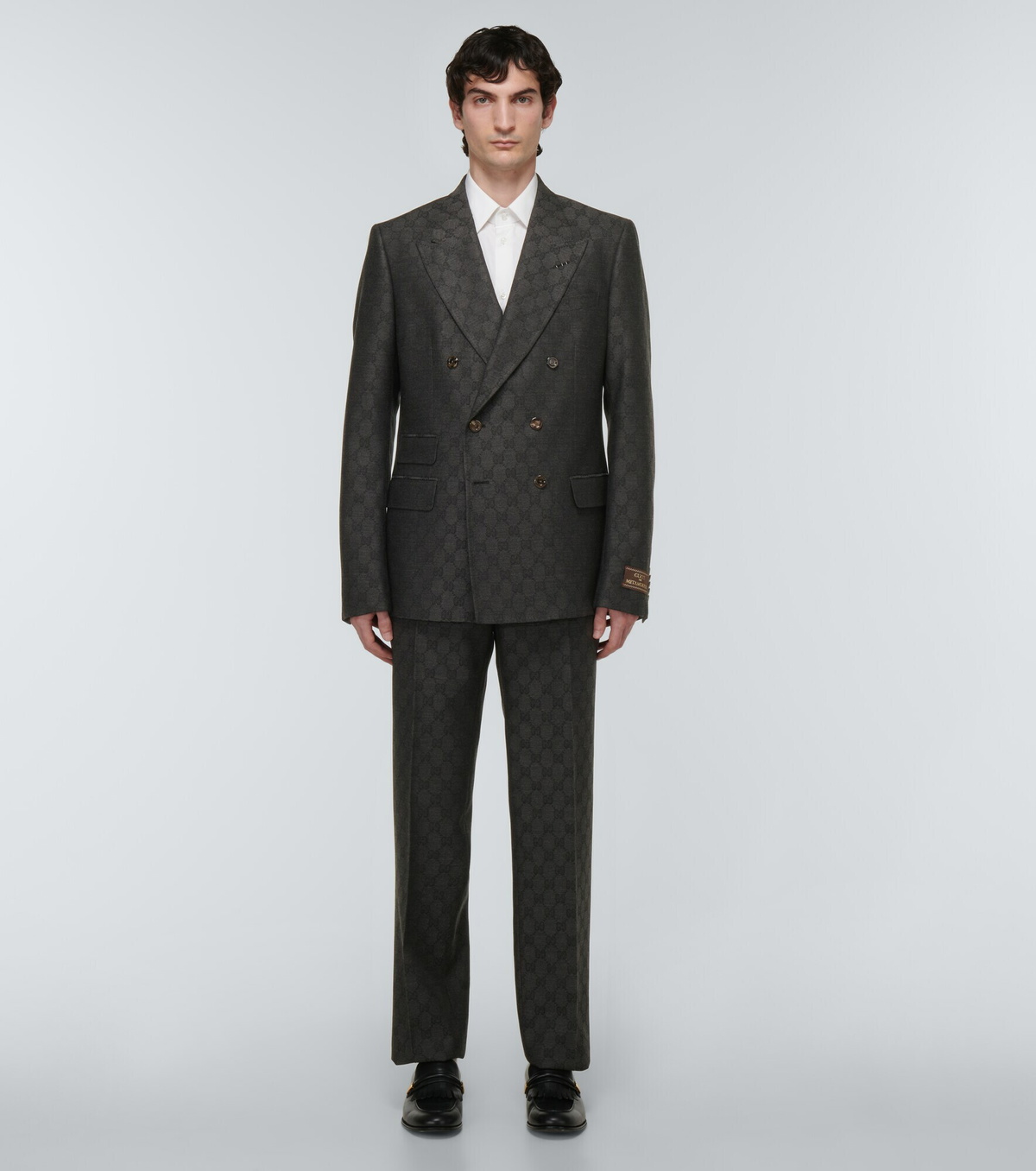 その他 GUCCI GG wool jacquard suit GG wool jacquard suit in dark brown | GUCCI® US