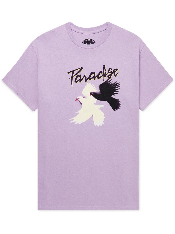 Photo: PARADISE - Logo-Print Cotton-Jersey T-Shirt - Purple