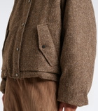 Brunello Cucinelli Hooded wool-blend down jacket