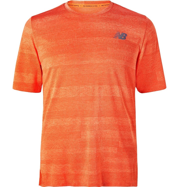 Photo: New Balance - Q Speed Fuel Jacquard-Knit Running T-Shirt - Orange