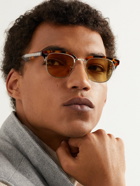 Brunello Cucinelli - Oliver Peoples Capannelle D-Frame Tortoiseshell Acetate and Silver-Tone Sunglasses