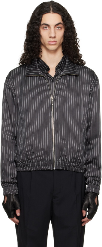 Photo: Ernest W. Baker Black Pin Stripe Track Jacket