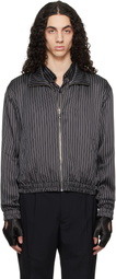 Ernest W. Baker Black Pin Stripe Track Jacket
