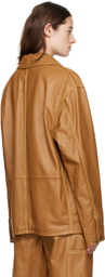 Marni Tan Carhartt Edition Leather Jacket