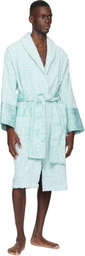 Versace Blue 'I Heart Baroque' Bathrobe