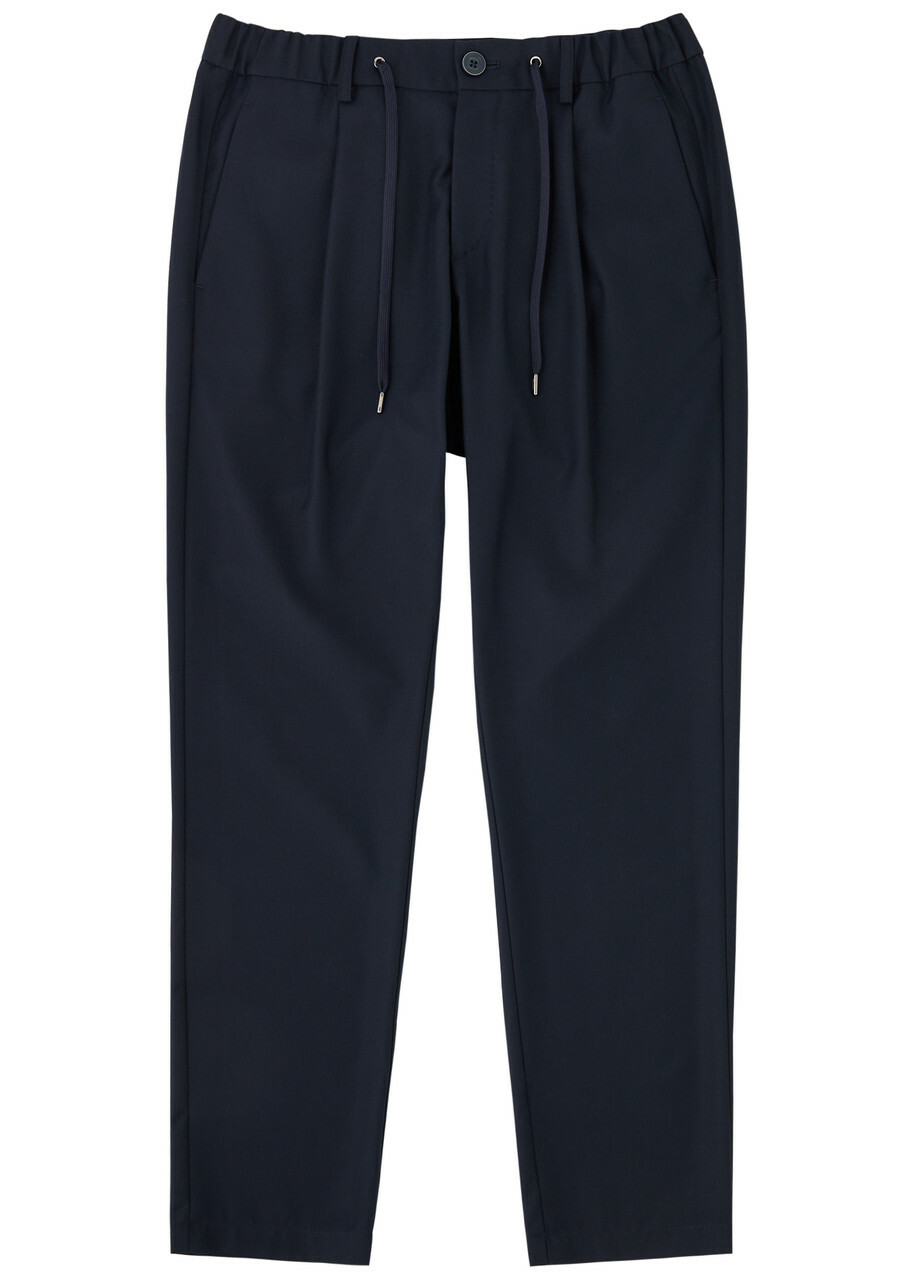 Herno Slim-leg Twill Trousers Navy
