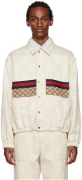 Gucci Off-White Maxi GG Denim Jacket