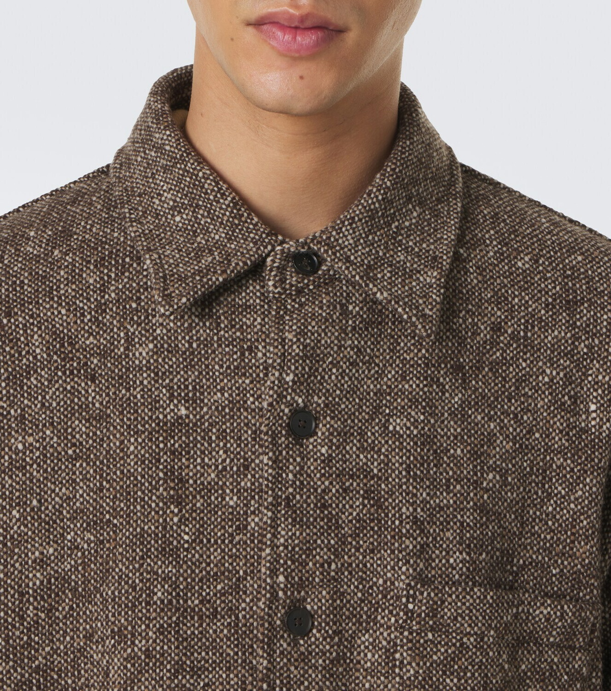 Auralee Wool tweed overshirt