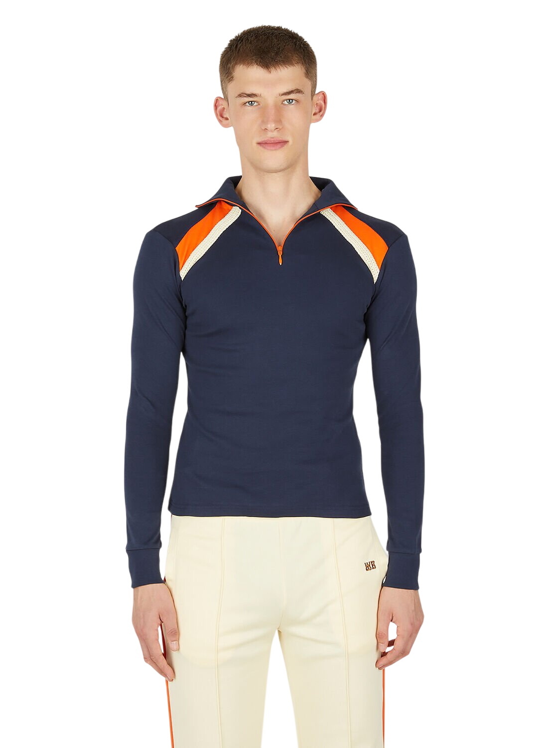 Wales Bonner Jazz Half Zip Top Wales Bonner