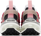 Dsquared2 White & Red Bubble Sneakers