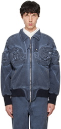 Juntae Kim Navy Flower Jacket