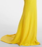 Alex Perry Sequined corset gown