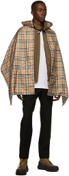 Burberry Beige Silk Check Padded Cape