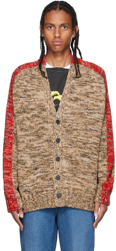 Photo: Loewe Brown Wool Mouline Cardigan