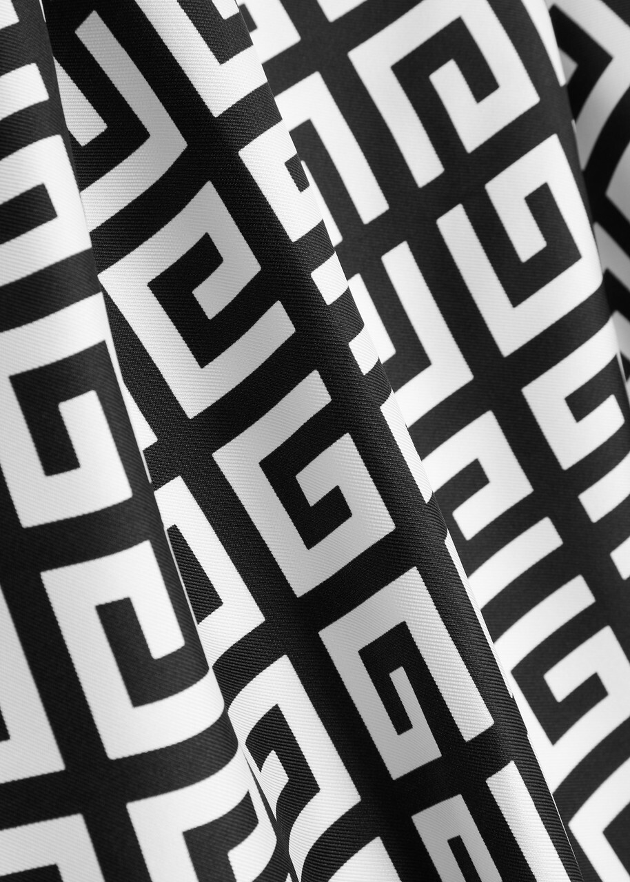 Givenchy Logo-print Silk Scarf - Black And White - One Size