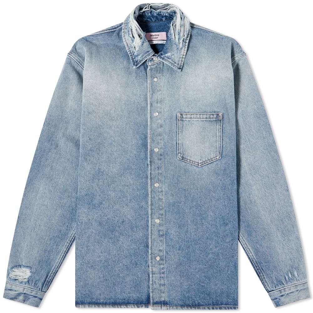 Martine Rose Logo Badge Denim Overshirt Martine Rose