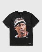Mitchell & Ness NBA PLAYER BIG FACE TEE PHILADELPHIA 76ERS ALLEN IVERSON Black Mens Shortsleefe